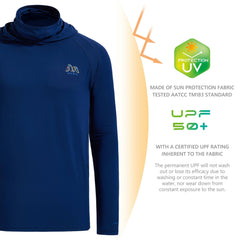 UVSAI Men Permanent UV Sun Hoodie Shirt with Mask