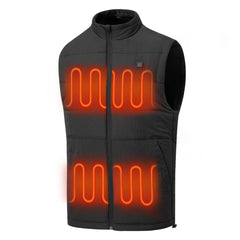 UVSAI Men Water-resistant USB Rechargeable Electric Winter Heating Vests (Battery Pack Not Included）