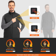 UVSAI Men Heated Vest Water-resistant USB Rechargeable Washable Electric Winter Heating Vests