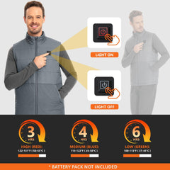 UVSAI Men Heated Vest Water-resistant USB Rechargeable Washable Electric Winter Heating Vests