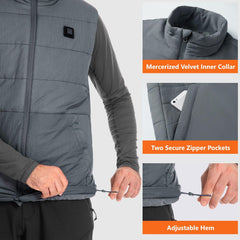 UVSAI Men Heated Vest Water-resistant USB Rechargeable Washable Electric Winter Heating Vests