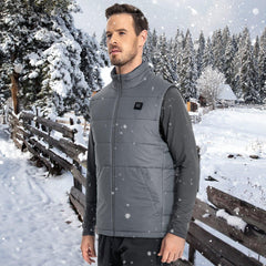 UVSAI Men Heated Vest Water-resistant USB Rechargeable Washable Electric Winter Heating Vests