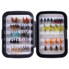 56-Piece Wet Flies Assortment with Fly Box - Bassdash