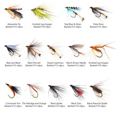 56-Piece Wet Flies Assortment with Fly Box - Bassdash