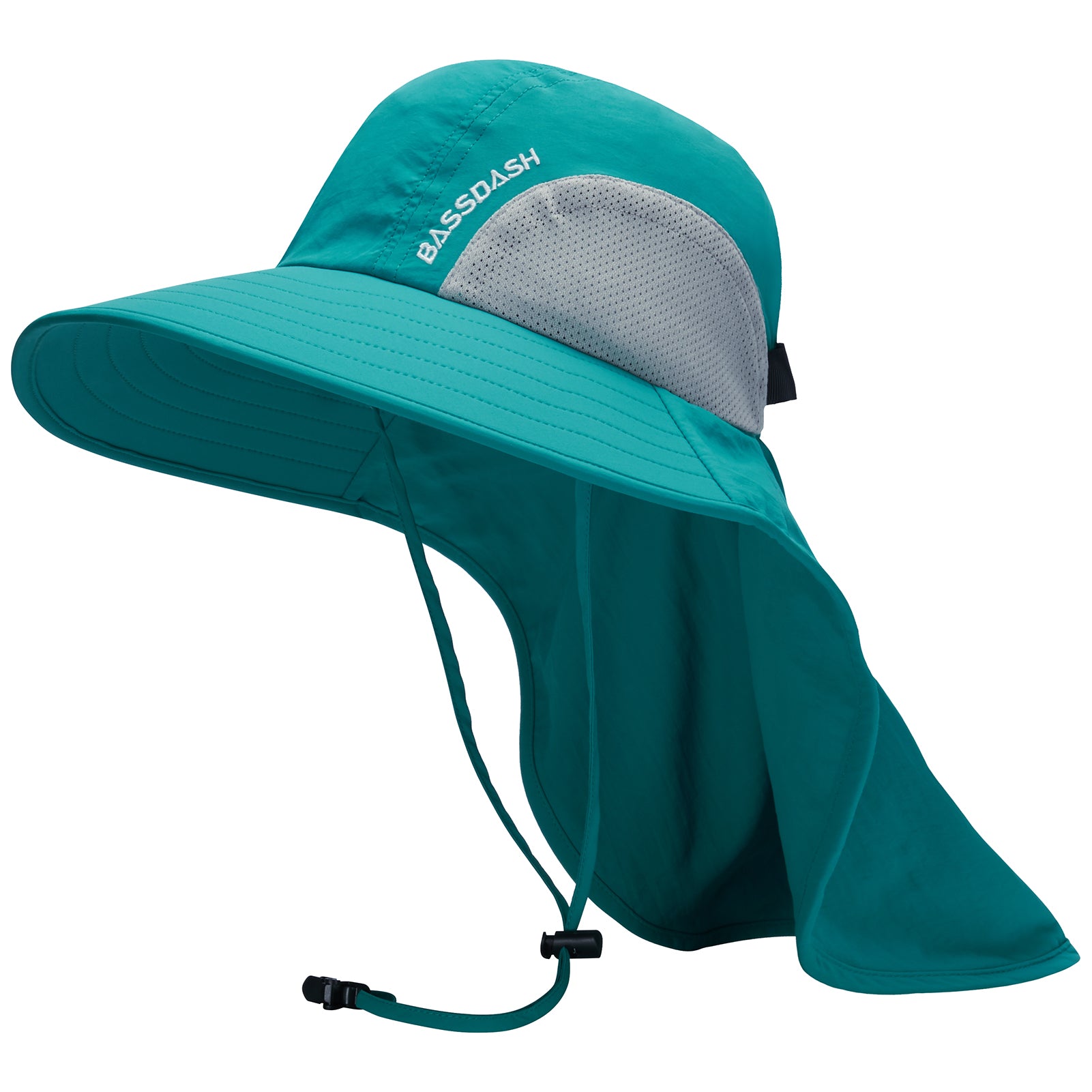 Unisex UPF 50+ Water Resistant Sun Hat with Neck Flap FH06, Lake Green