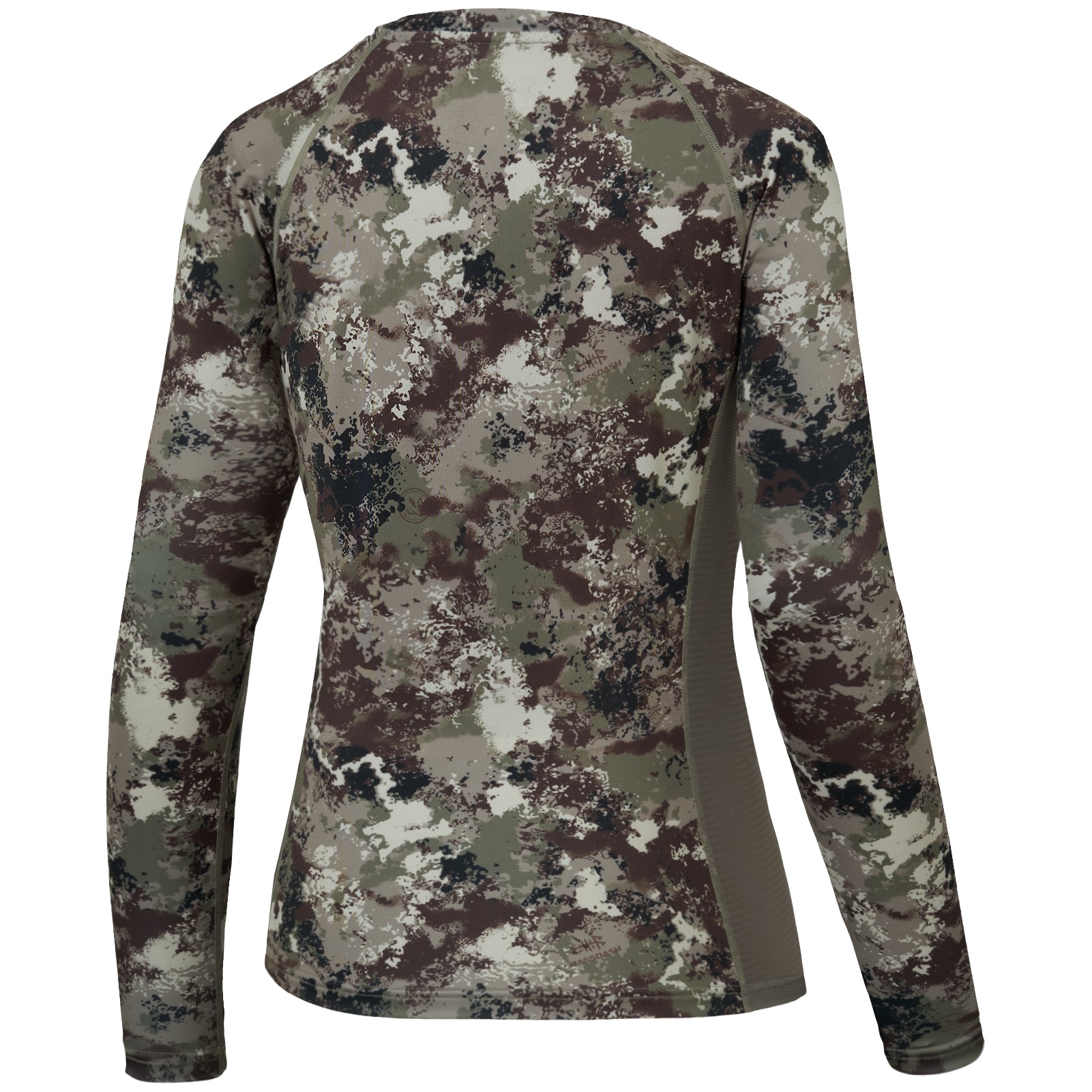 Women's Hunting Camo Long Sleeve UV Shirts FS13W, Grunge Camo / X-Small