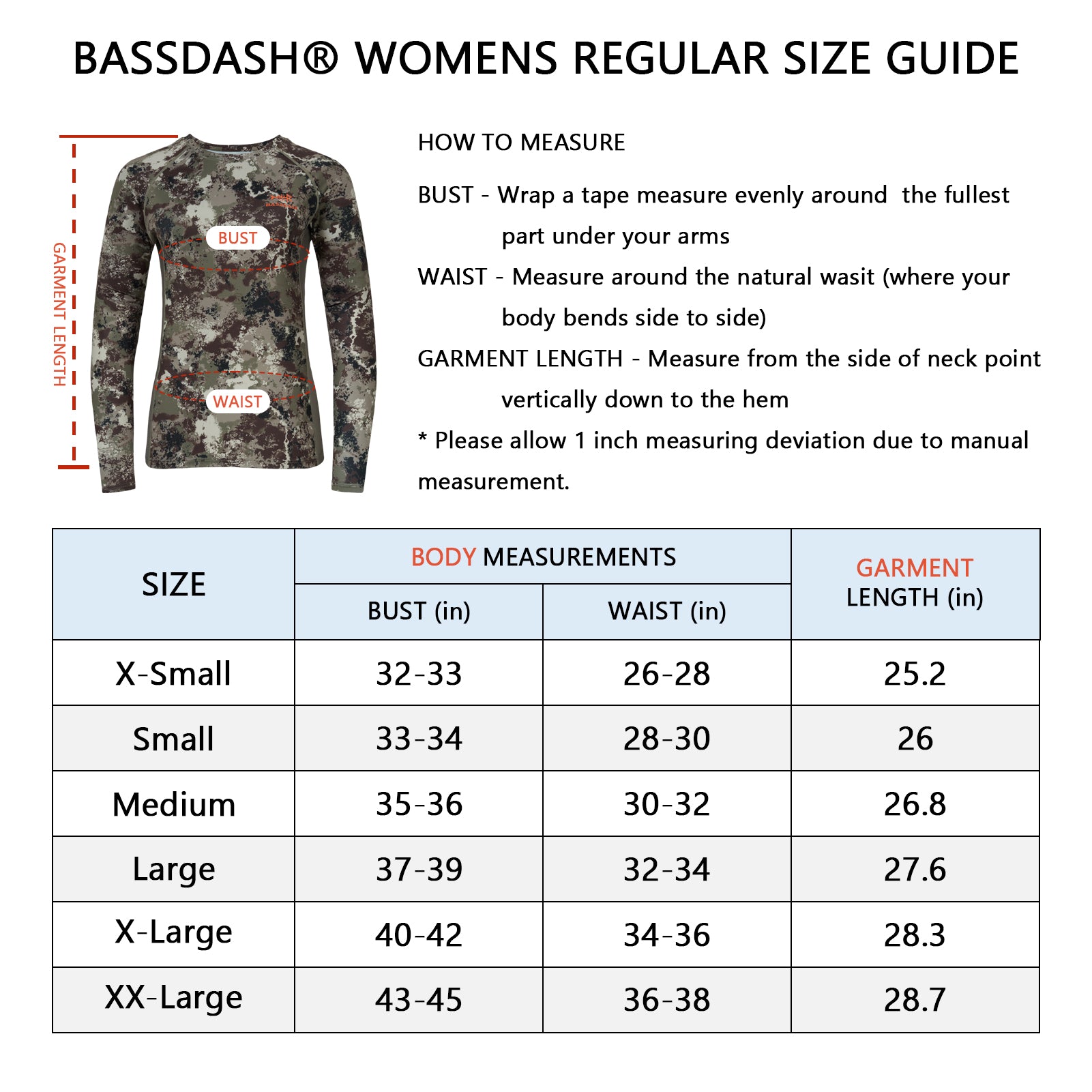 Women Camo Long Sleeve Shirt | Bassdash Hunting Grunge Camo / X-Small