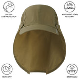 Bassdash Foldable UPF 50+ Fishing Hats with Removable Neck Flap FH12