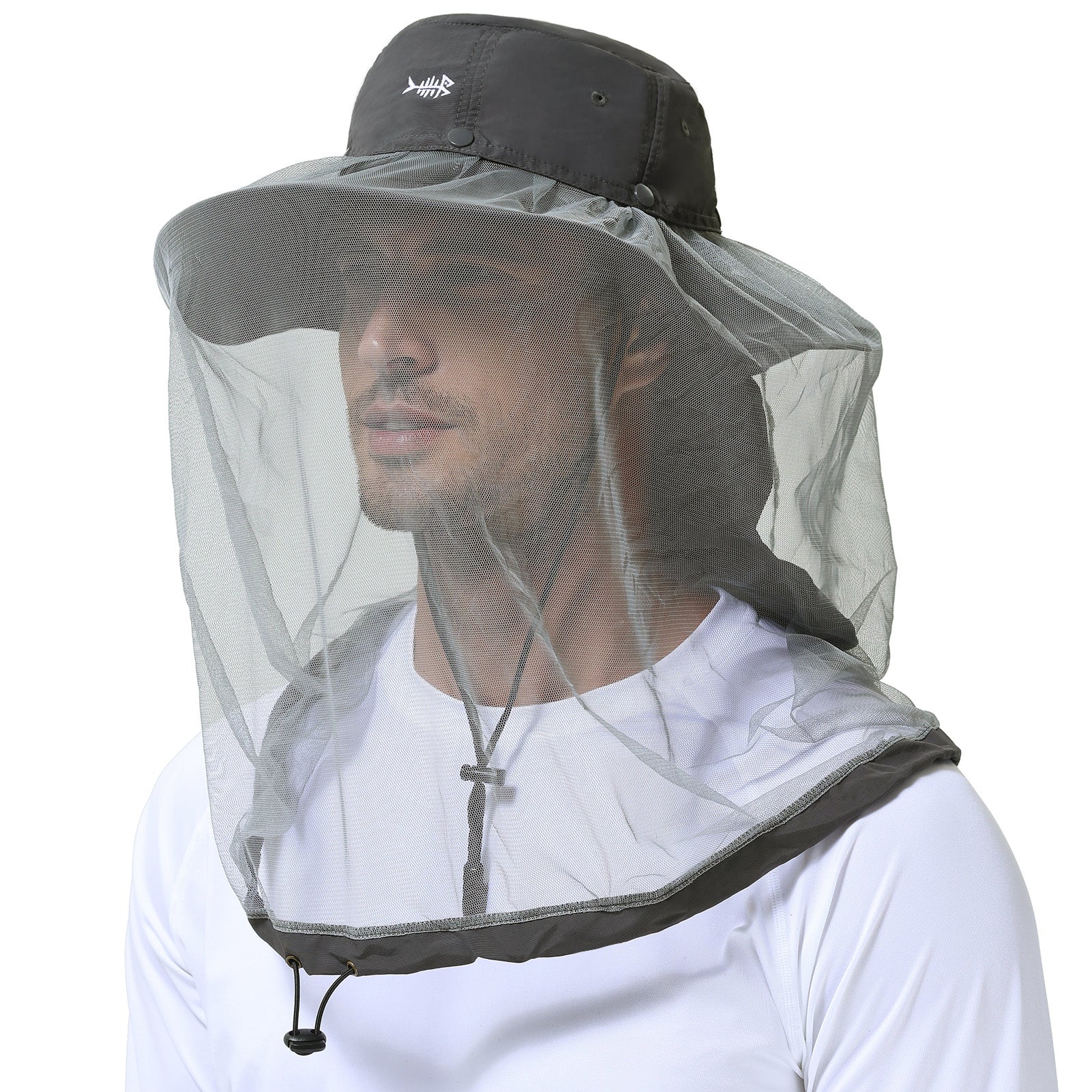 Mosquito Net Hat Safari Hat Sun Protection Boonie Hats for Men with Neck  Flap Fishing Hiking Hat for Men/Women - Khaki