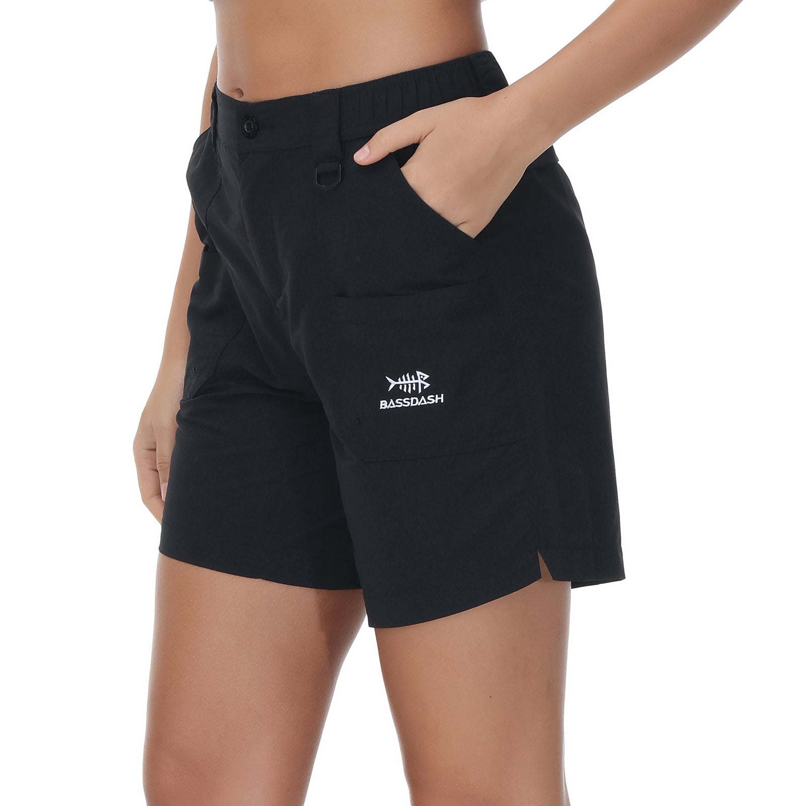 Women Quick-drying Swimming Pants: Black, Low Waist, Cross Design, Side  Pocket