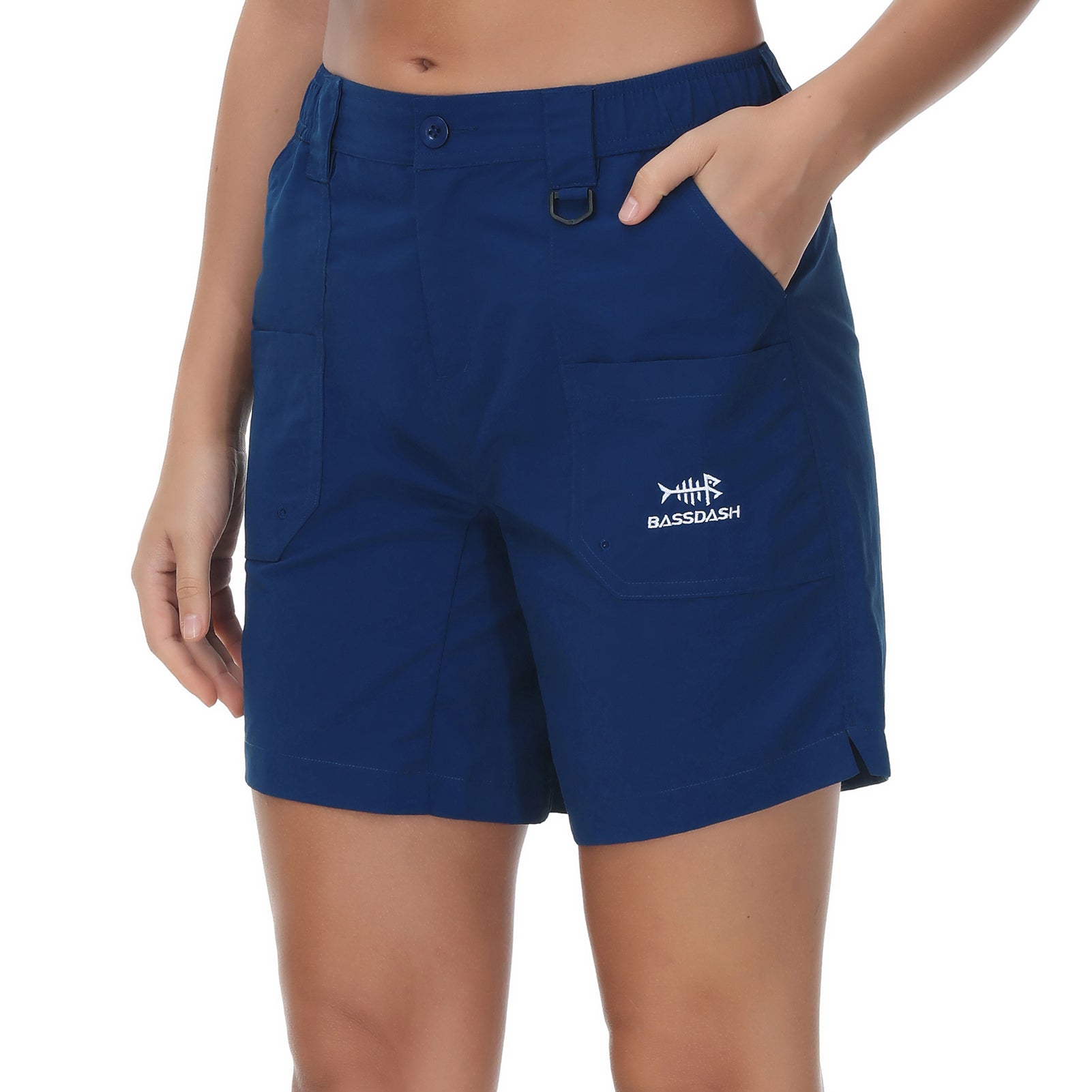 Bassdash Women's UPF 50+ Quick Dry Fishing Shorts FP03W, Dark Blue / Small