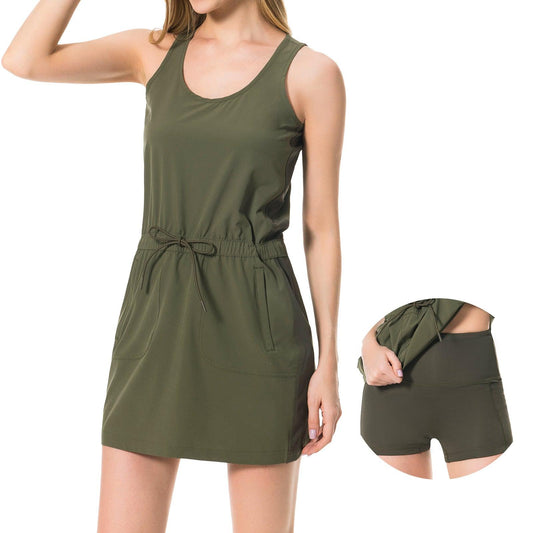 Women's UPF 50+ Tank Dress with Drawstring Waist LB08W - Bassdash