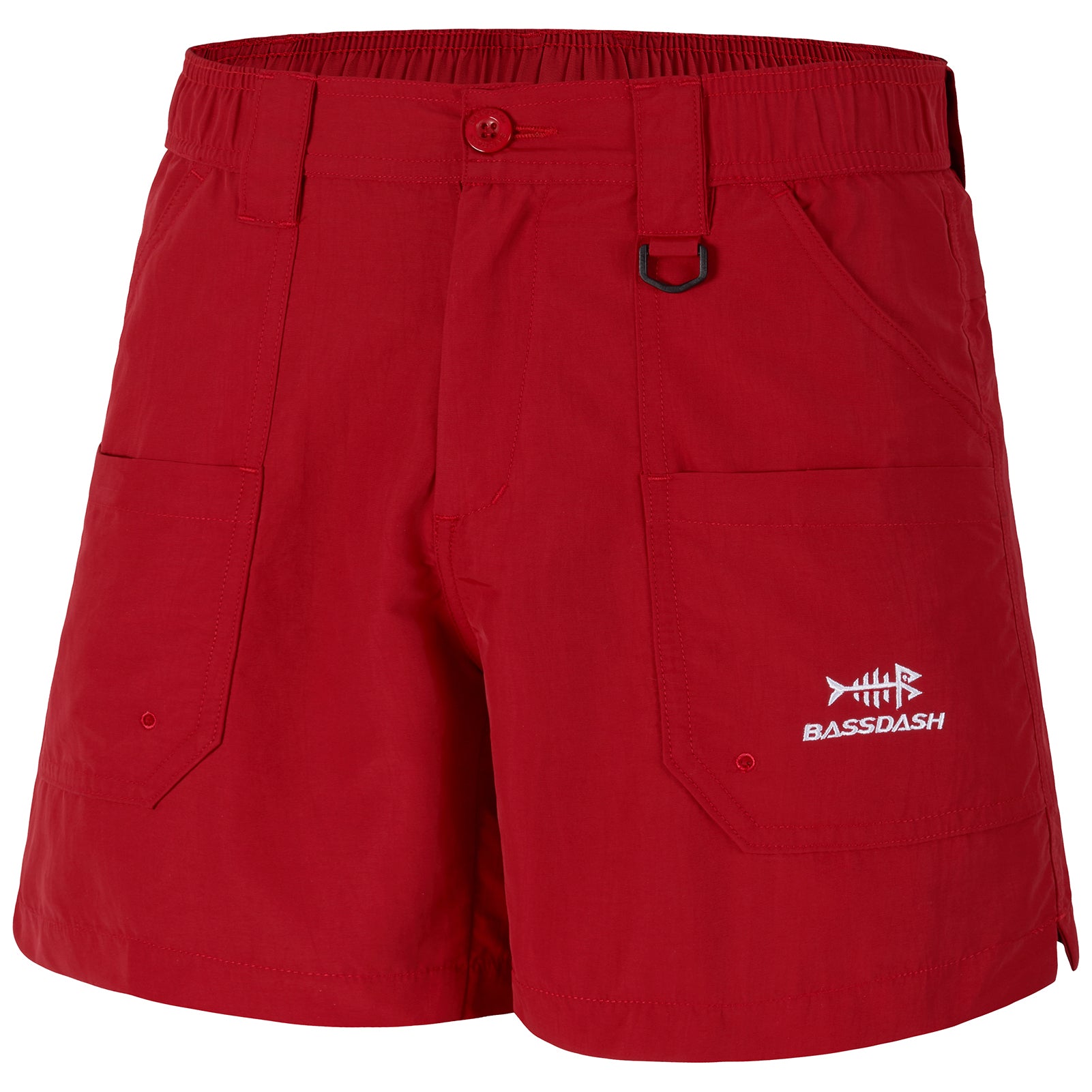 Bassdash Youth 5in UPF 50+ Quick Dry Fishing Shorts FP03Y, Chili Red / X-Large