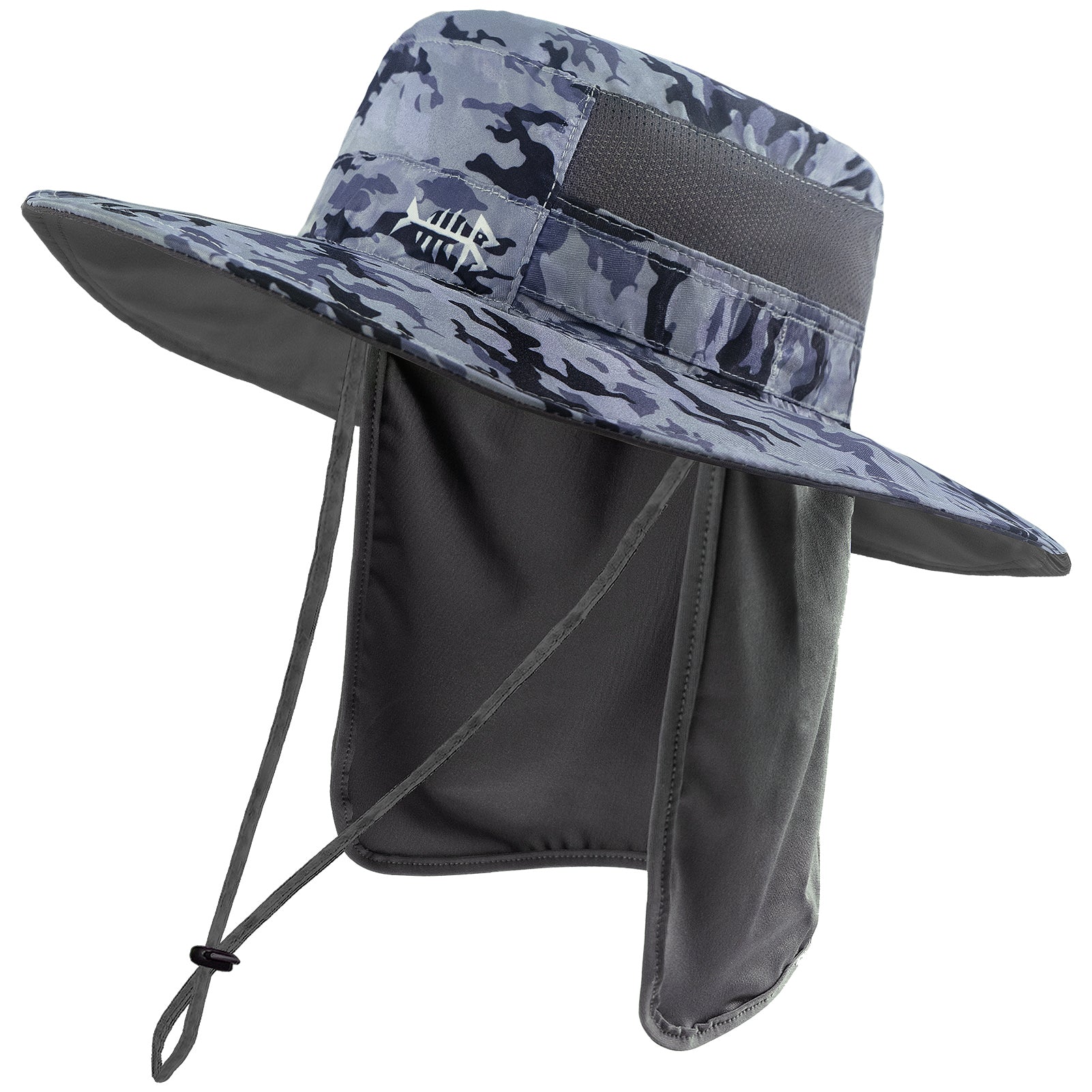Wide Brim Sun Hat With Neck Flap, Upf 50+ Hiking Safari Fishing