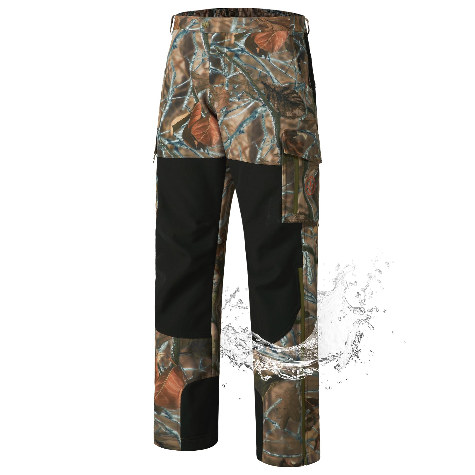 Bassdash Men’s Quick Dry Elastic Waist Fishing Pants FP05M, Black / Medium