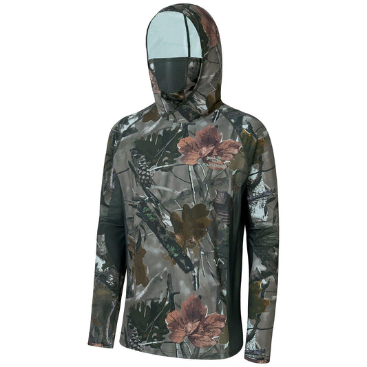 Men's UPF 50+ Long Sleeve Hunting Hoodie with Mask FS06M - Bassdash