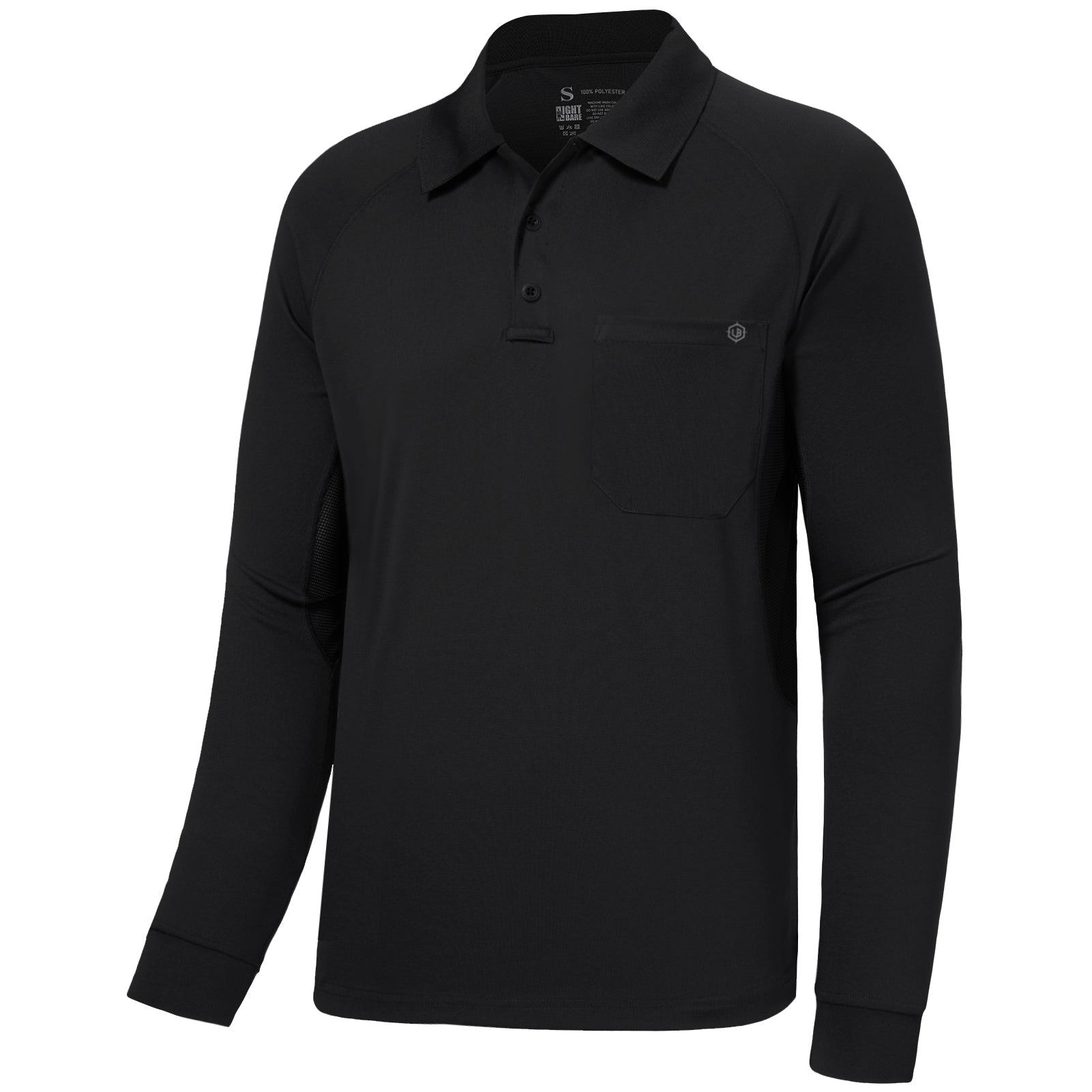 Men Regular-Fit Polo Shirt Long Sleeve Cotton T-Shirt Casual Tops Outdoor  Warm Hiking Shirts 