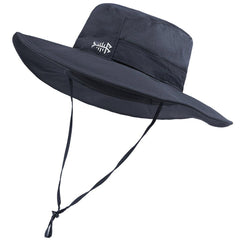 Unisex UPF 50+ Wide Brim Bucket Hat with Detachable Neck Flap FH02 - Bassdash