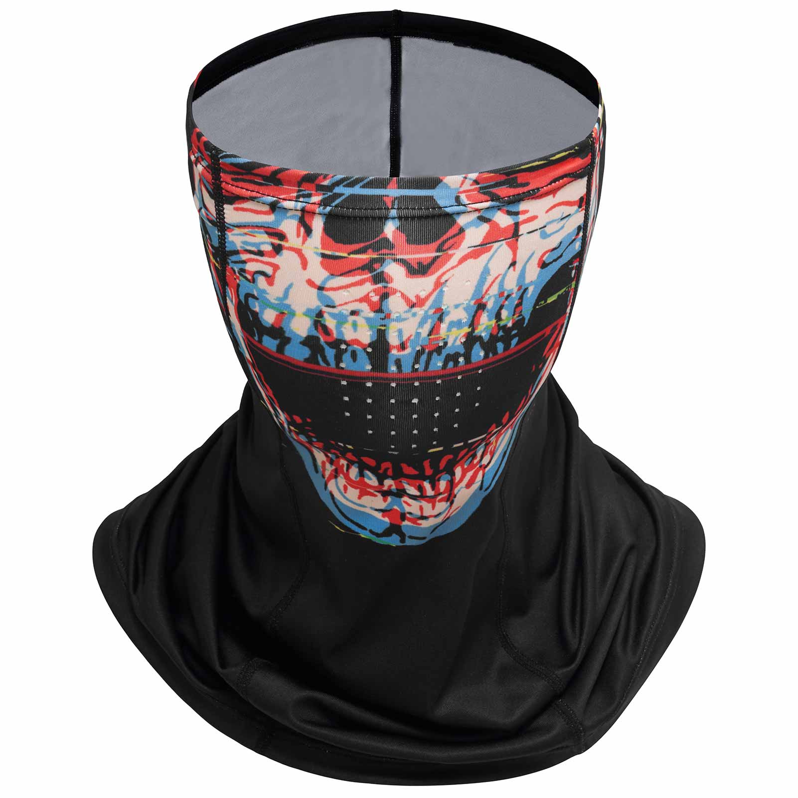 UPF 50+ Neck Gaiter with Breathable Holes, Skull