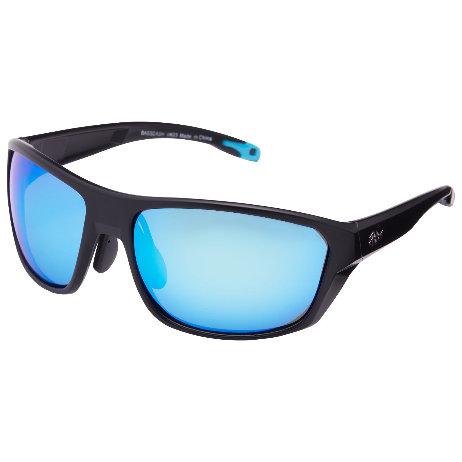 Polarized Fishing Sunglasses for Men Women | Bassdash Fishing Frame - Matte Black & Lens - Ice Blue Mirror