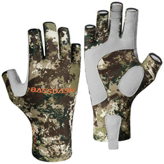 Men's Altimate UPF 50+ Sun Protection Fingerless Fishing Gloves - Bassdash