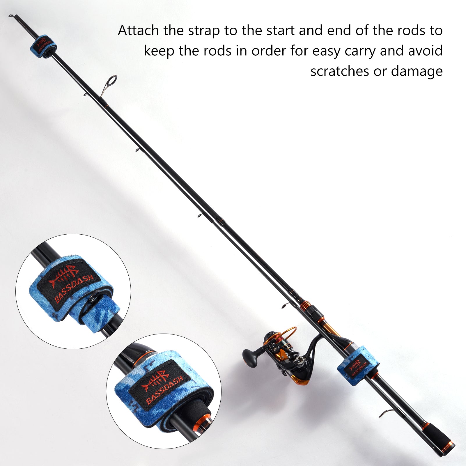  Fishing Rods Belt Ties, Stretchy Tackle Ties Cable Straps Anti  Slip Pole Fixing Band Elastic Wrap Holder Bundle Organize Packed Accessory  for Spinning Fly Rods Carrying Storage Transportatio : Sports 