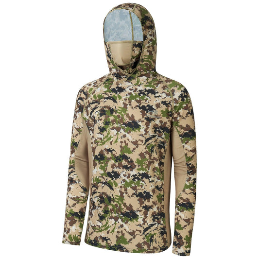 Men's UPF 50+ Long Sleeve Hunting Hoodie with Mask FS06M - Bassdash