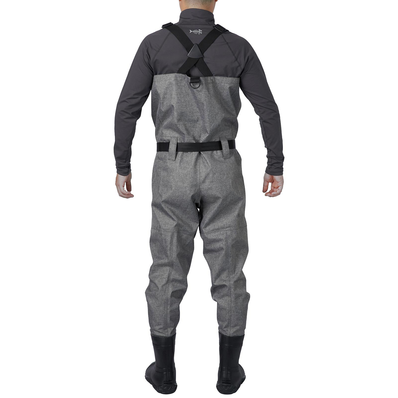 Bassdash IMMERSE Breathable Ripstop Stocking Foot Fishing Hunting Waders  Lightweight Grey Chest Wader for Men Women