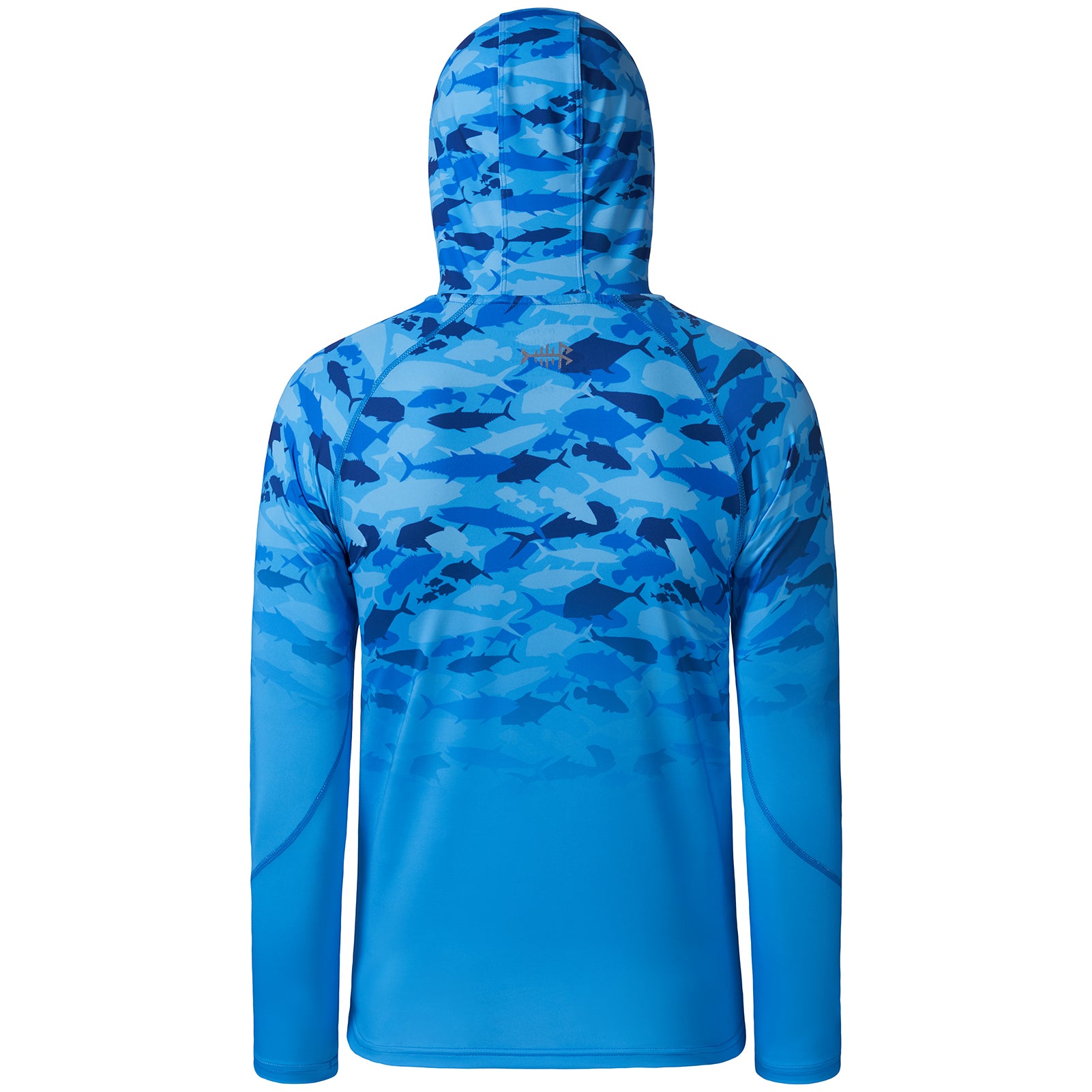 Youth UPF50+ Long Sleeve Fishing Hoodie Shirt FS03Y, Dark Blue / X-Large