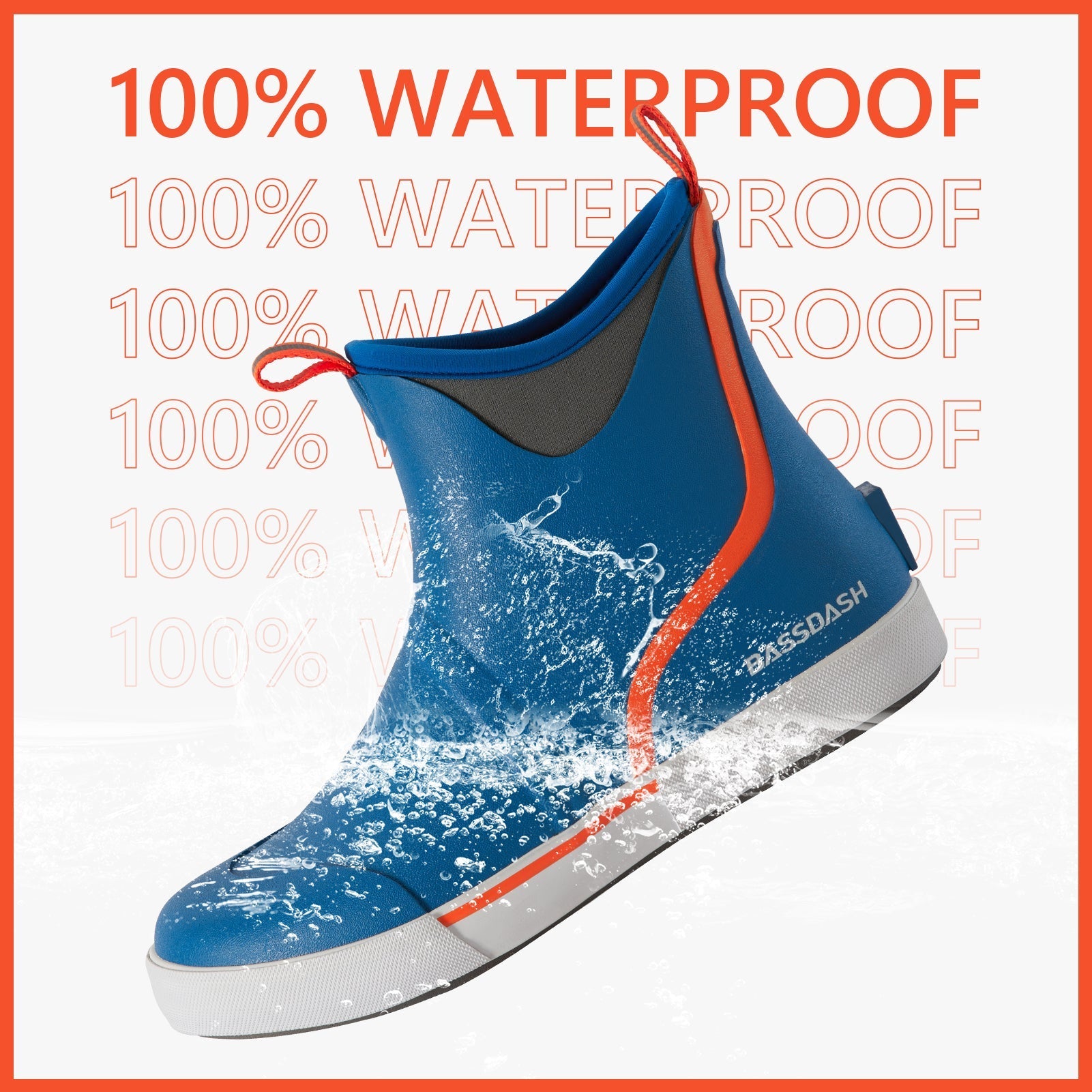 Men's 6 inch Waterproof Deck Boots, Blue / 12