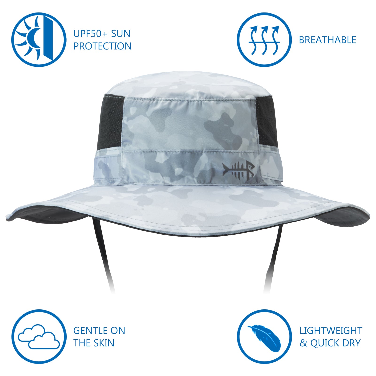 Sun Cap Fishing Hat for Men & Women, UV Protection, Lightweight Baseball  Hat, Detachable Neck Flap & Face Cover-Grey