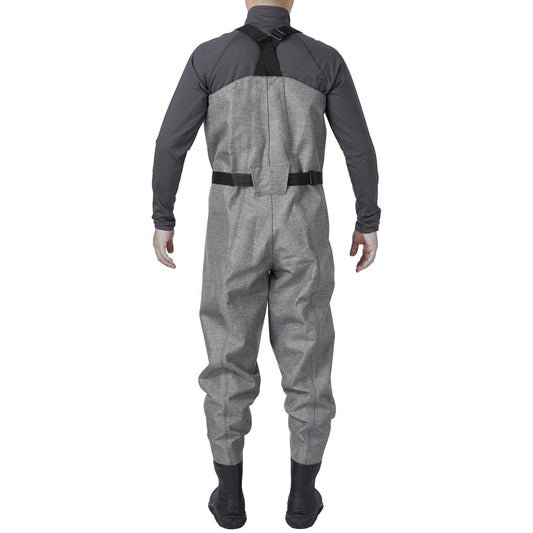 Men's 3D PVC Game Wader (Heather Grey) - Boot Foot - Bassdash