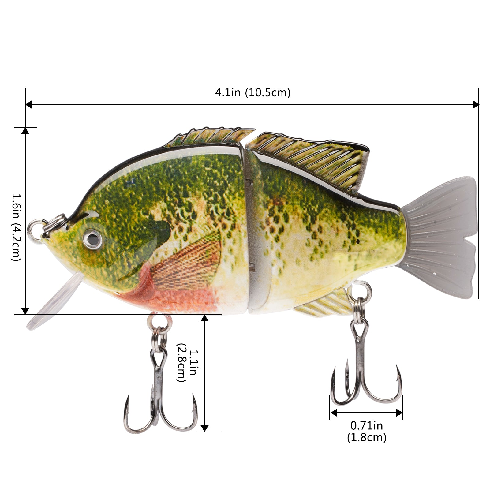 Top water baits for bass Hard Swimbait 4.1” 1-1/8 oz