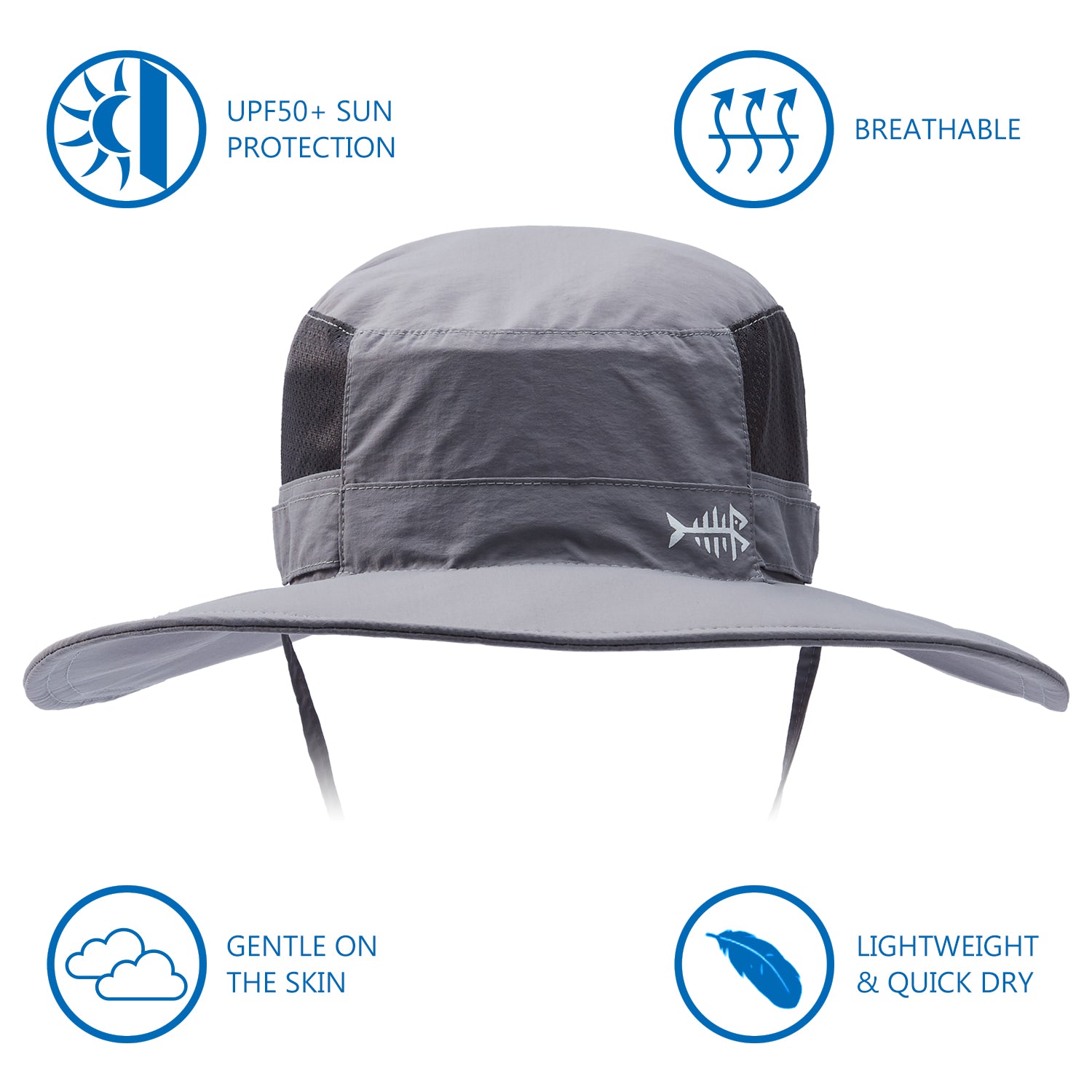 Wide Brimmed Hat UV Protection Sun Hat | Bassdash Fishing, Highland / Regular