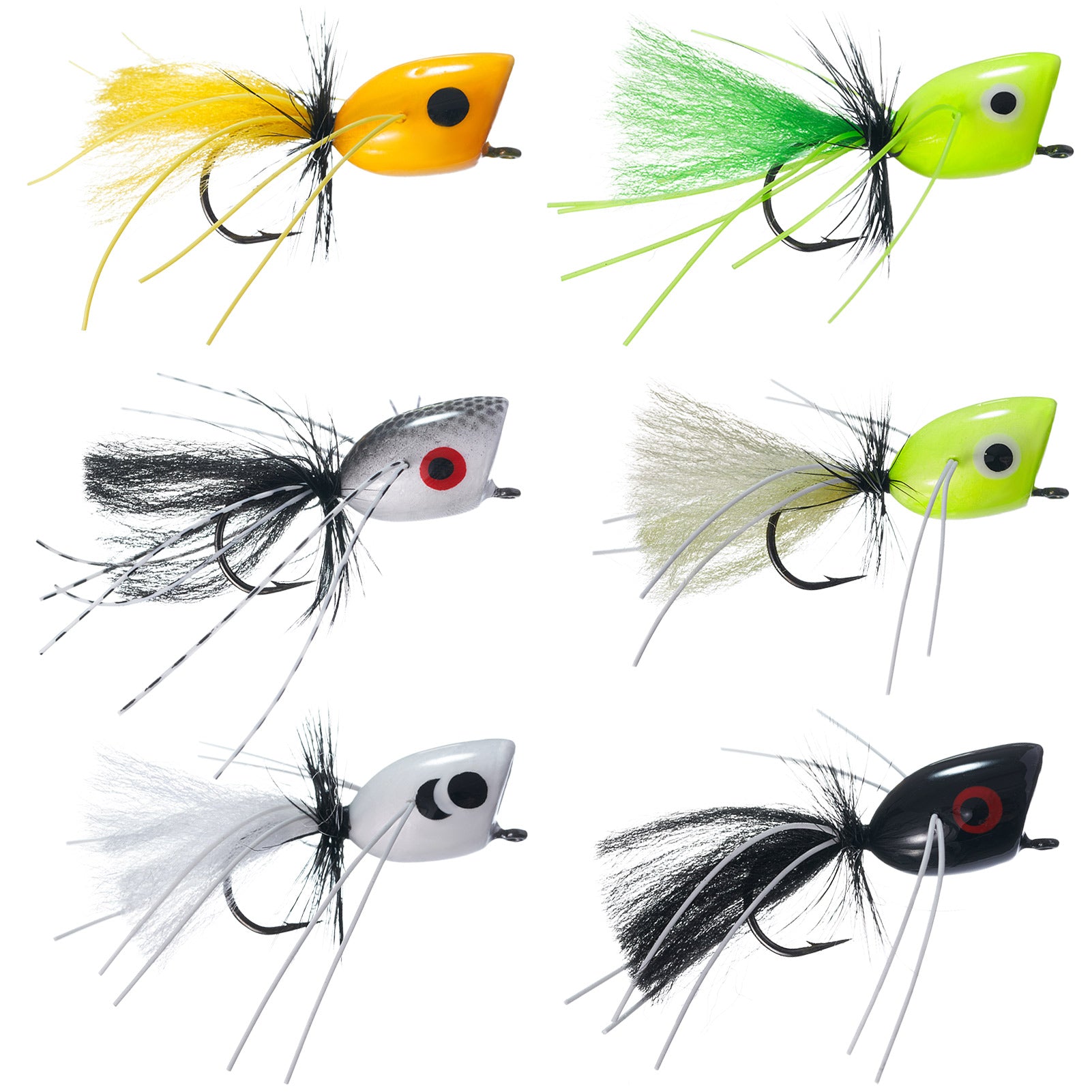  Fly Fishing Popper Lures Kit,Bass Popper Flies Dry Fly Fishing  Flies Topwater Panfish Bluegill Popper Bait Bug with Hooks for Freshwater :  Sports & Outdoors