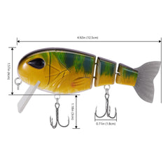 Topwater Floating Bass Fishing Lures Swimbait 4.9” 1-3/4 oz - Bassdash