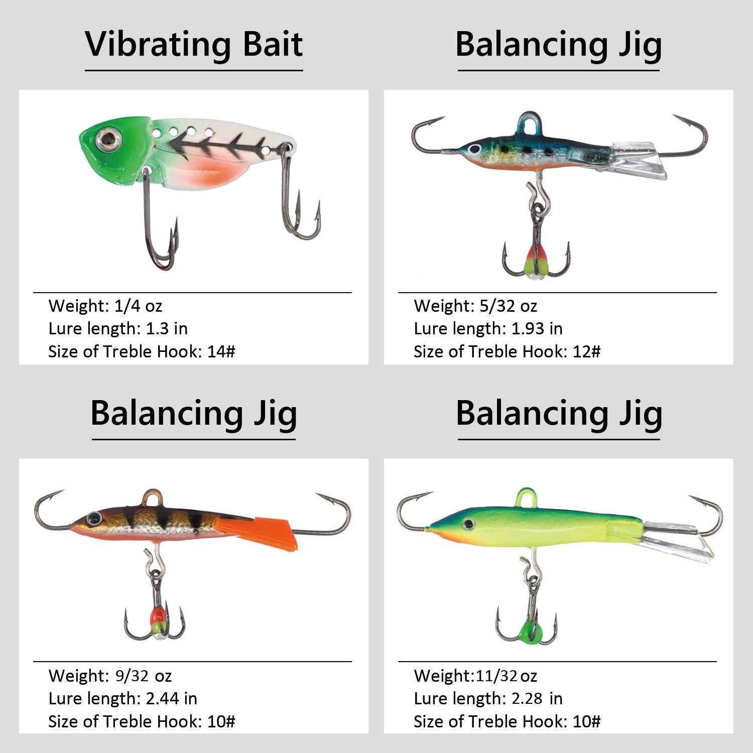  Ice Fishing Jigs Lures kit,48pcs Luminous Ice Fishing Gear Crappie  Panfish Jigs Head Fishing Hooks Set for Winter Ice Jigging Walleye Perch  Bluegill : Sports & Outdoors