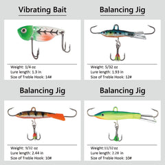 Ice Fishing Lure Kit Glowing Paint Jigs,30 pcs assorted perch/walleye/pike jigs - Bassdash