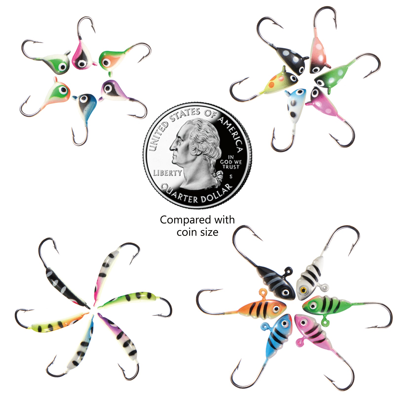 Ice Fishing Jigs,5 Pcs Ice Fishing Ice Fishing Hooks Ice Fishing Lures  State-of-the-Art Design