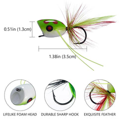 Popper Flies for Fly Fishing Bass Topwater Fishing Lures - Bassdash