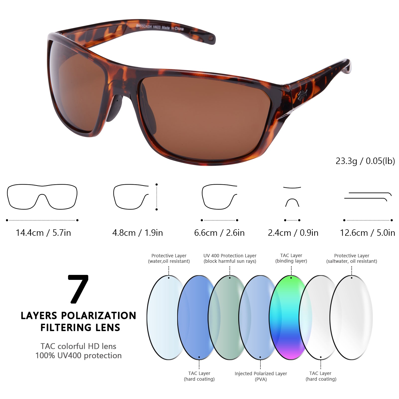MALIDAK Floating Polarized Sunglasses, Fishing Surfing Sunglasses for Women  Men, Sports Sunglasses for Outdoors