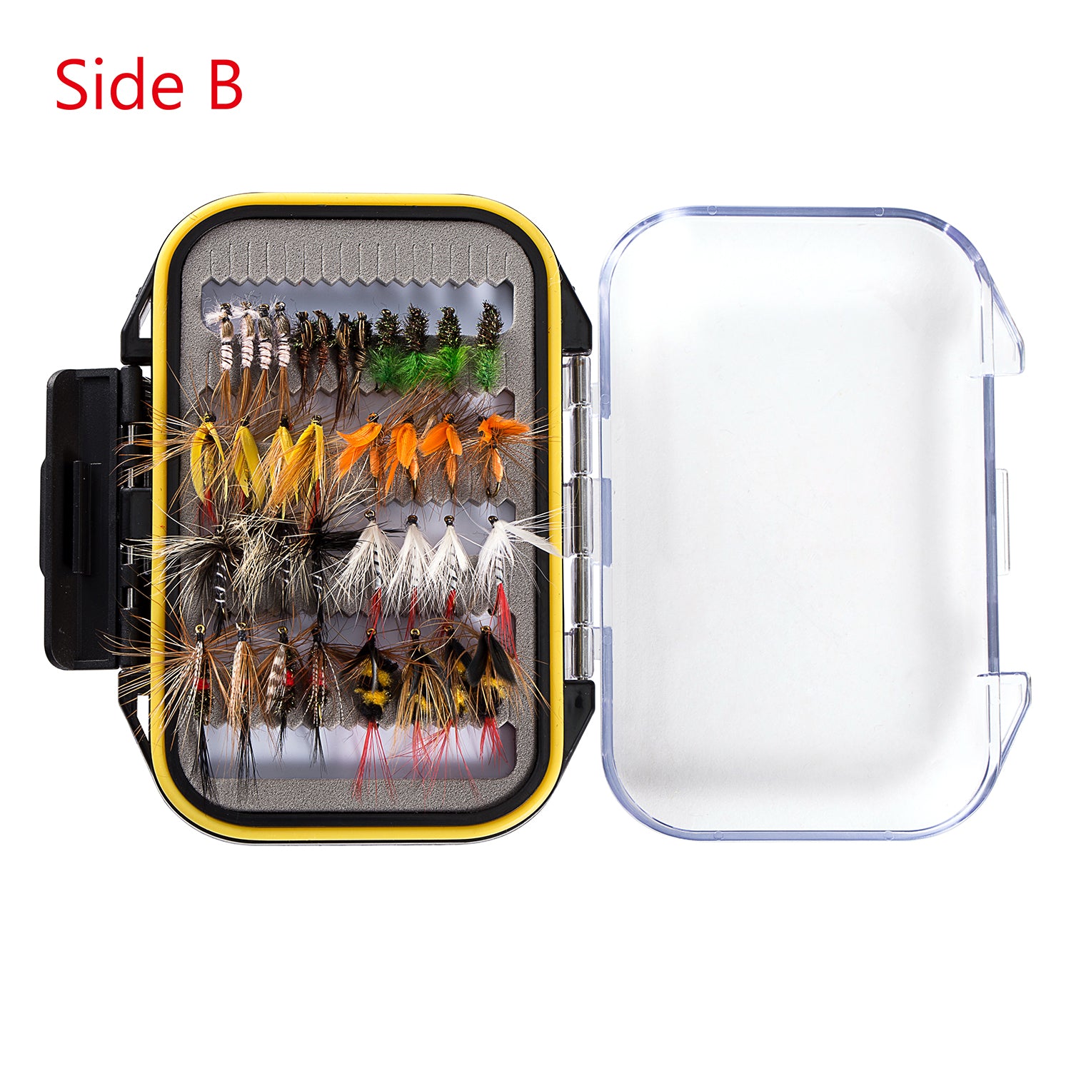 Bassdash Fly Fishing Flies Kit Fly Assortment Trout Bass Fishing with Fly Box, 36/64/72/76/80/96pcs with Dry/Wet Flies, Nymphs, Streamers