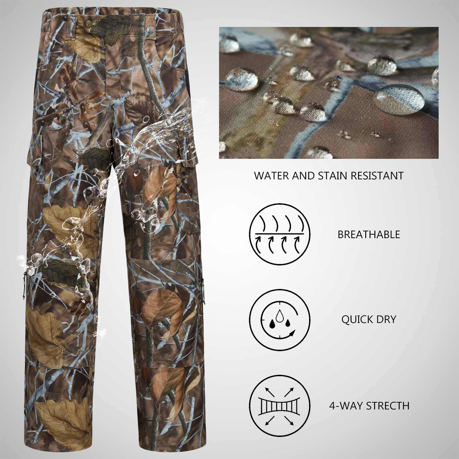 BASSDASH Splice Men's Waterproof Breathable Hunting Pants  Ripstop Camo Fishing Rain Pant : Clothing, Shoes & Jewelry