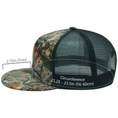 Unisex Flat Brim Trucker Cap - Bassdash