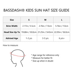 Youth UPF 50+ Sun Hat with Wide Brim Neck Flap Mesh Vent - Bassdash