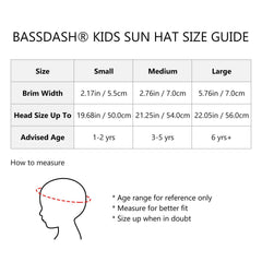 Youth UPF 50+ Sun Hat with Wide Brim Neck Flap Mesh Vent - Bassdash