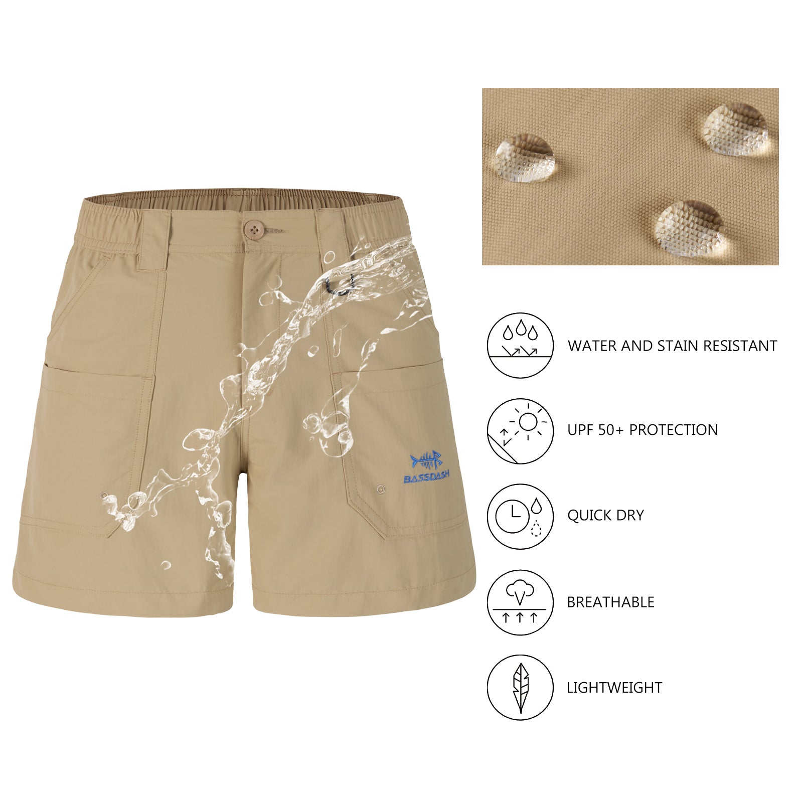 AFTCO Men's Original Fishing Shorts - 6 Inseam - Water and Oak