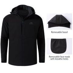 Men's Splice Insulated Softshell Jackets with Face Cover - Bassdash