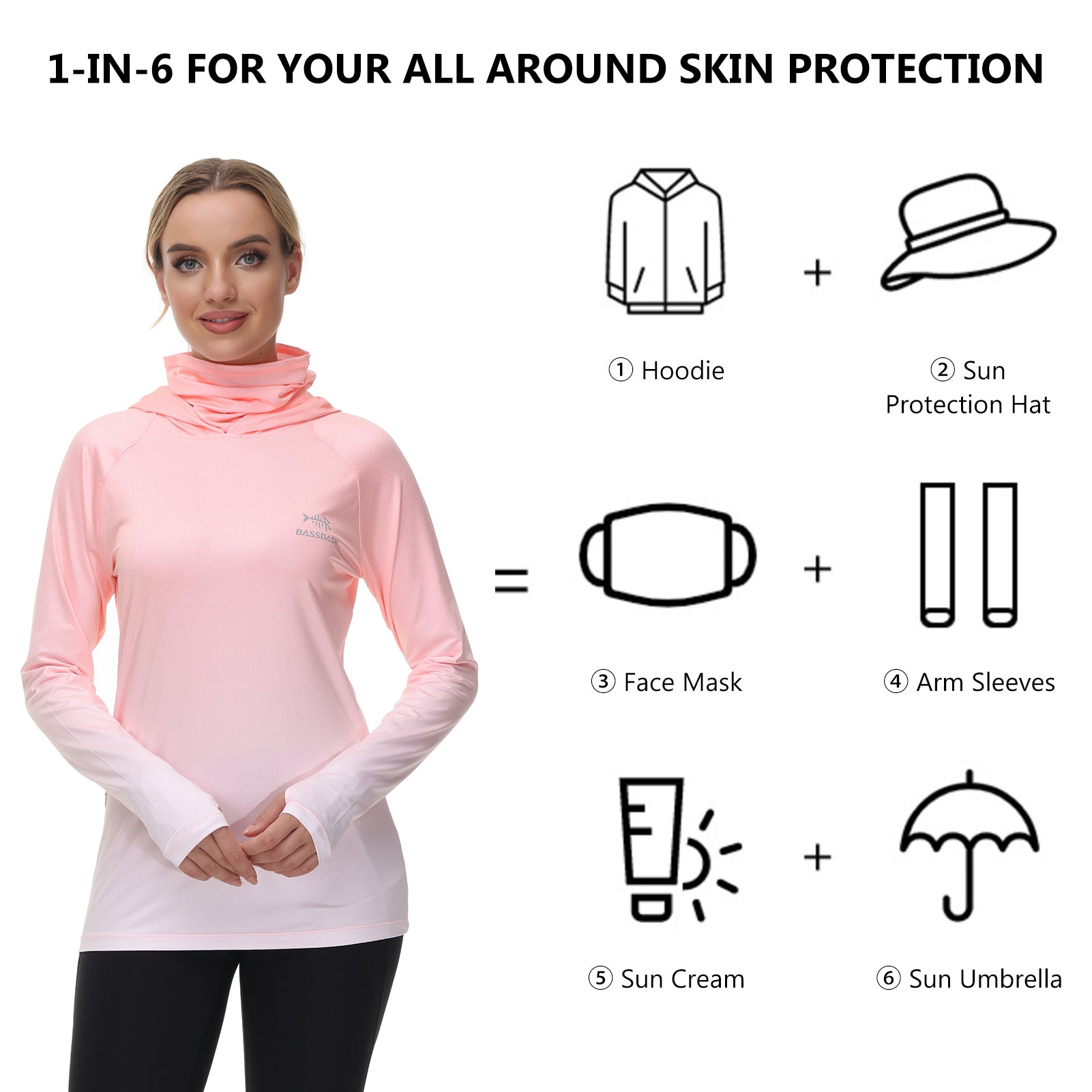 Wholesale Womens Upf 50+ UV Sun Protection Sweatshirts for Outdoor Sports,  Casual Performance Long Sleeve Rash Guard Shirts for Hiking Swim Fishing  Clothes - China Women's Clothing with UV Protection and Swim
