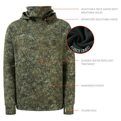 Men’s Fleece Hoodie with Neck Gaiter FS18M - Bassdash